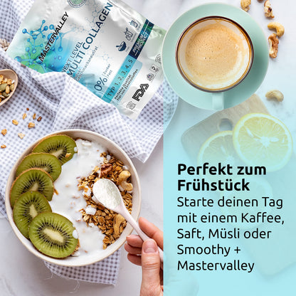 Kollagen Pulver – Hyaluronsäure | Collagen Hydrolysat | Für Haut, Haare, Nägel & Gelenke