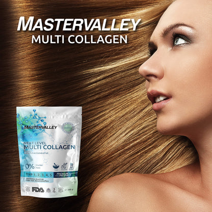Kollagen Pulver – Hyaluronsäure | Collagen Hydrolysat | Für Haut, Haare, Nägel & Gelenke